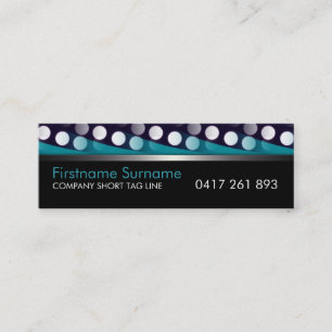Motifs funky Turquoise blanc sur Carte de visite n