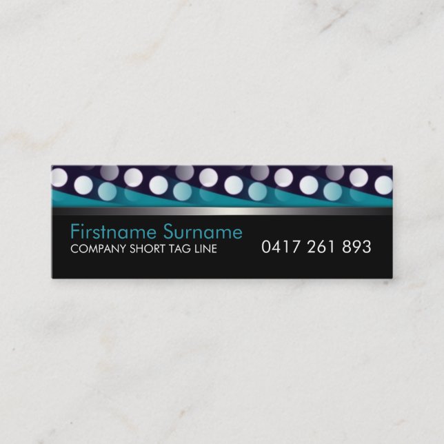 Motifs funky Turquoise blanc sur Carte de visite n (Devant)