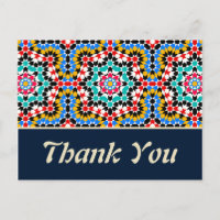Motifs géométriques islamiques merci Carte postale