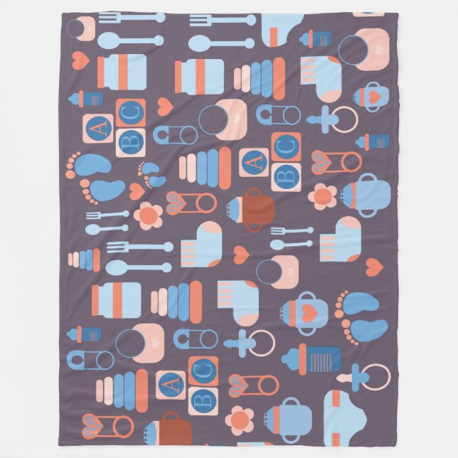 Motifs mignons de bébé de la couverture | partout (Devant)