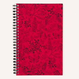 Motifs rojo - Cuaderno personalizado/Personalized  Notizbuch