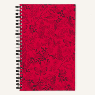 Motifs rojo - Cuaderno personalizado/Personalized  Notizbuch