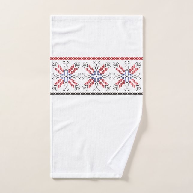 Motifs roumains traditionnels Roumanie 1 d'art (Serviette à main)