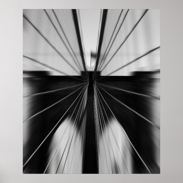 Motion Blur Brooklyn Bridge Poster (Vorne)