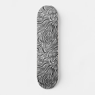 Motion on the Water v2 - Black on White Skateboard