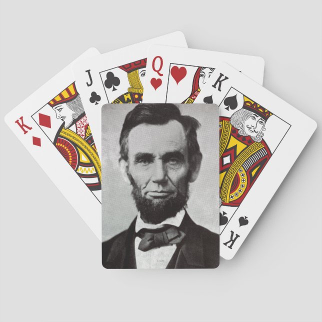 Motiv: Abe Lincoln 2 Spielkarten (Rückseite)