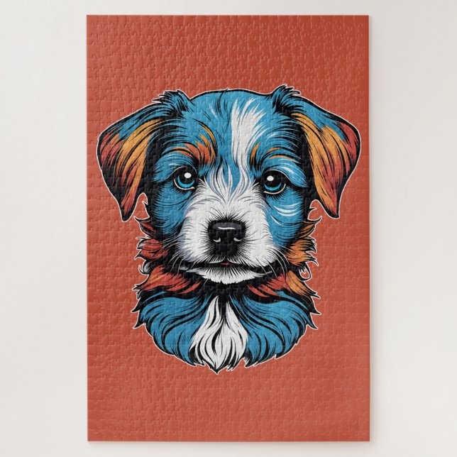 Motiv: Kleiner blauer Hund (Vertikal)