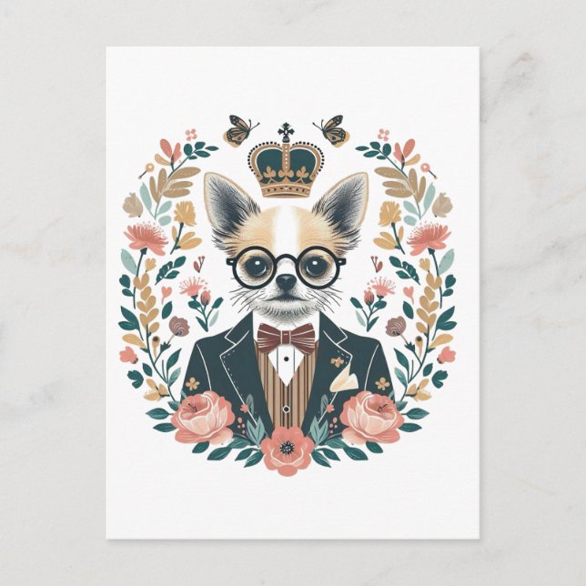 Motiv: König Chihuahua Postkarte (Vorderseite)