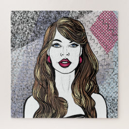 Motiv: Mädchen mit langen, braunen Haaren