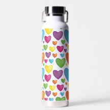 Motiv mit bunten Herzen mit plastischer Wirkung