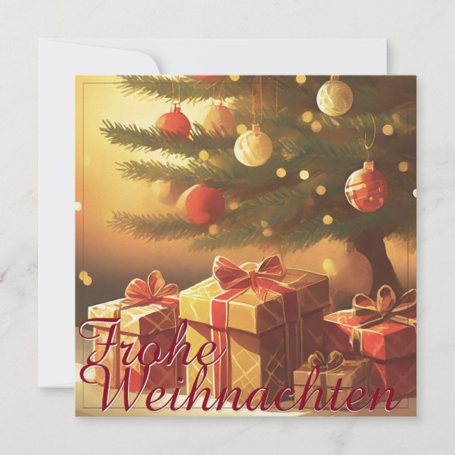 Motiv, mit Geschenken unterm Weihnachtsbaum 37016 (Vorderseite)