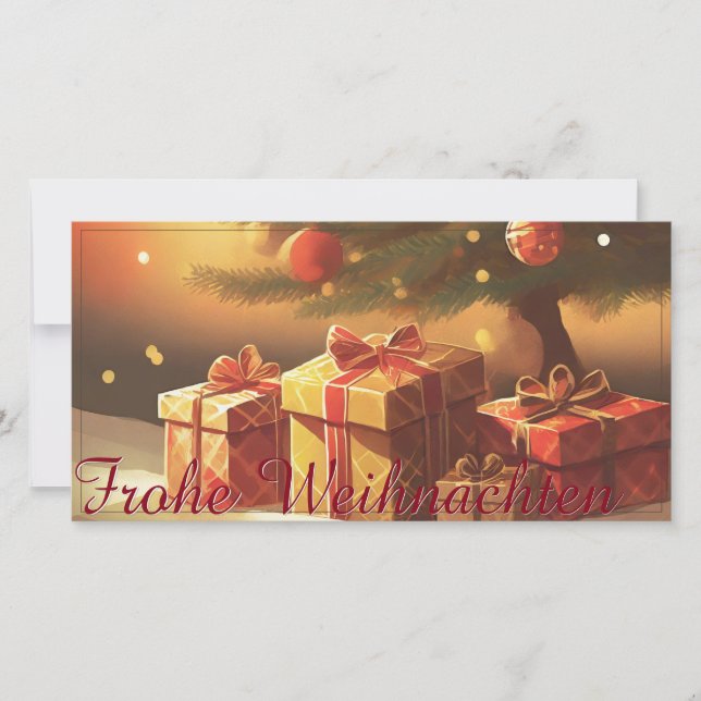 Motiv, mit Geschenken unterm Weihnachtsbaum 37016 (Vorderseite)