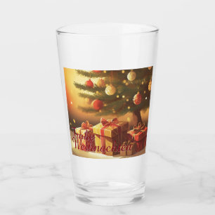 Motiv, mit Geschenken unterm Weihnachtsbaum 37016 Glas