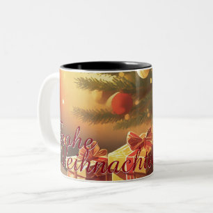 Motiv, mit Geschenken unterm Weihnachtsbaum 37016 Zweifarbige Tasse