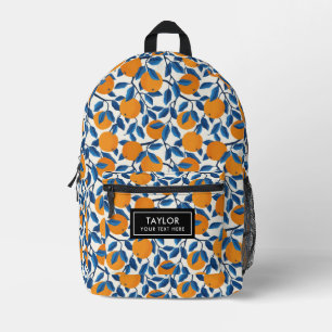 Motiv: Orangen Farbe Elfenbein Bedruckter Rucksack
