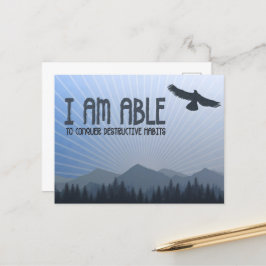 Motivation Affirmation: "Ich bin in der Lage" zu e Postkarte