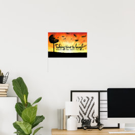 Motivation Affirmation: "Zeit zum Lachen nehmen" Poster