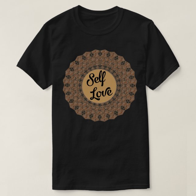 Motivation Brauner Mandala Kunst T-Shirt (Design vorne)