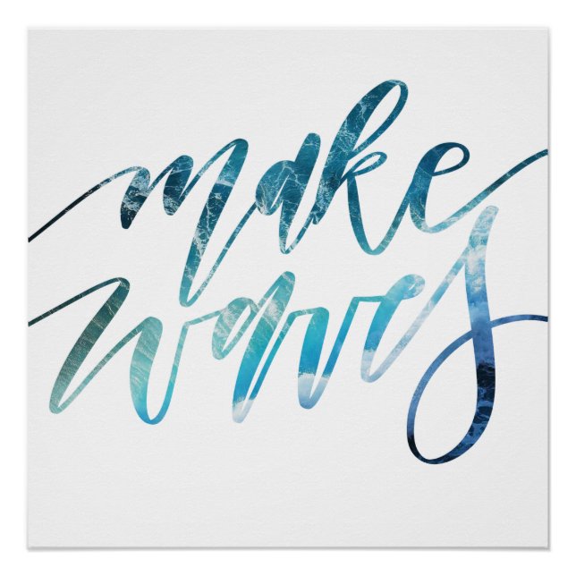 Motivation Citation Typographie Poster nautique (Devant)