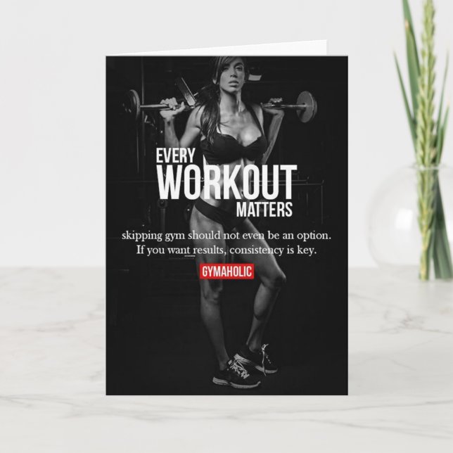 Motivation der Frau - Jede Art von Training ist wi Karte (Vorderseite)