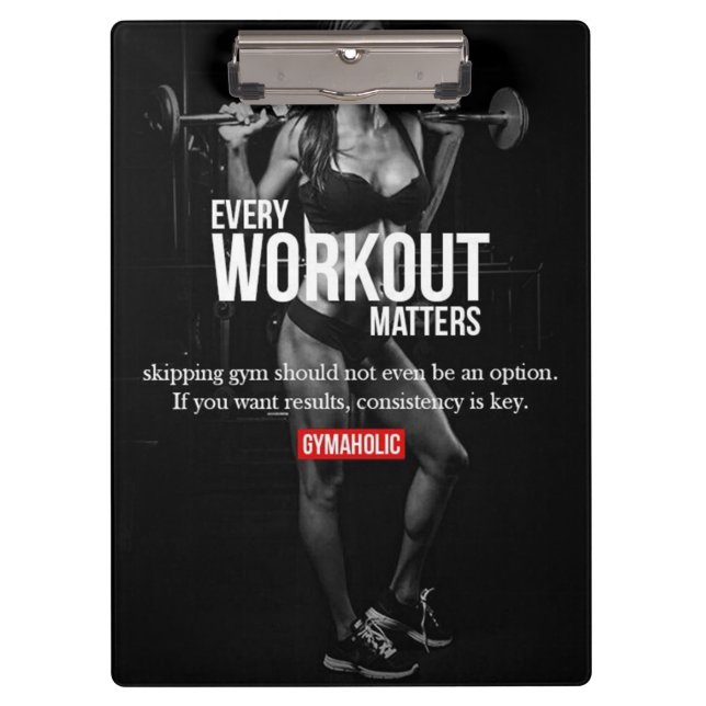 Motivation der Frau - Jede Art von Training ist wi Klemmbrett (Vorderseite)