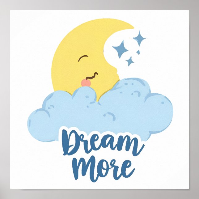 Motivation der Himmelsmonde und Sterne Poster (Vorne)