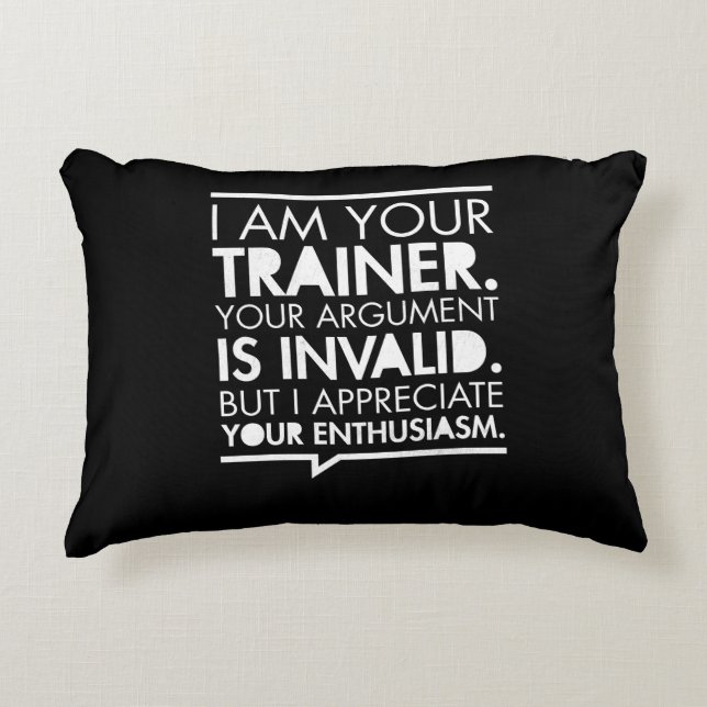 Motivation der Personal Trainer Fitness Dekokissen (Vorderseite)