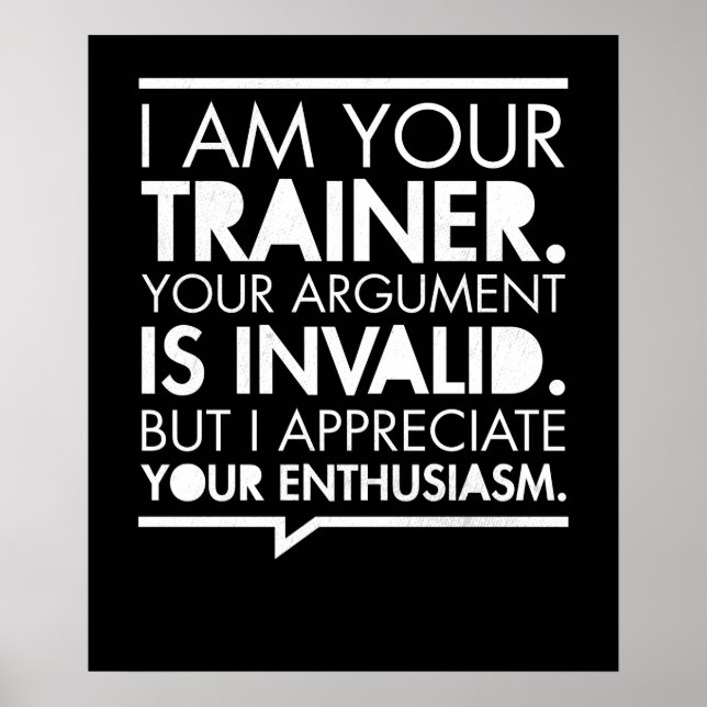 Motivation der Personal Trainer Fitness Poster (Vorne)