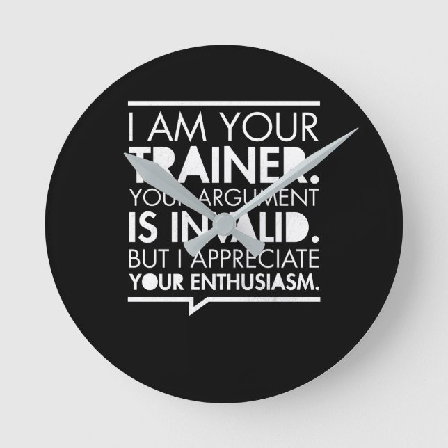 Motivation der Personal Trainer Fitness Runde Wanduhr (Vorderseite)
