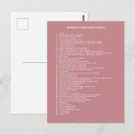 Motivation der Selbstversorgung Vintag rosa Postka Postkarte