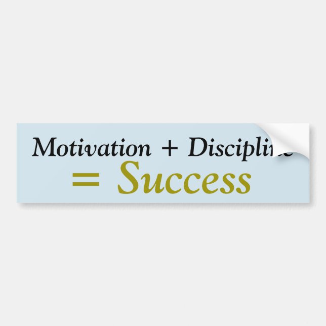 Motivation + Disicipline = Erfolgsaufkleber Autoaufkleber (Vorne)