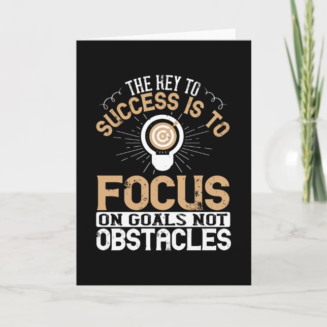 Motivation -Focus On Goals Not Obstacles Karte (Vorderseite)