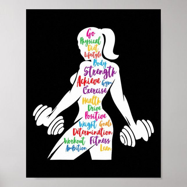 Motivation für das Frauenspiel Workout Motivierend Poster (Vorne)