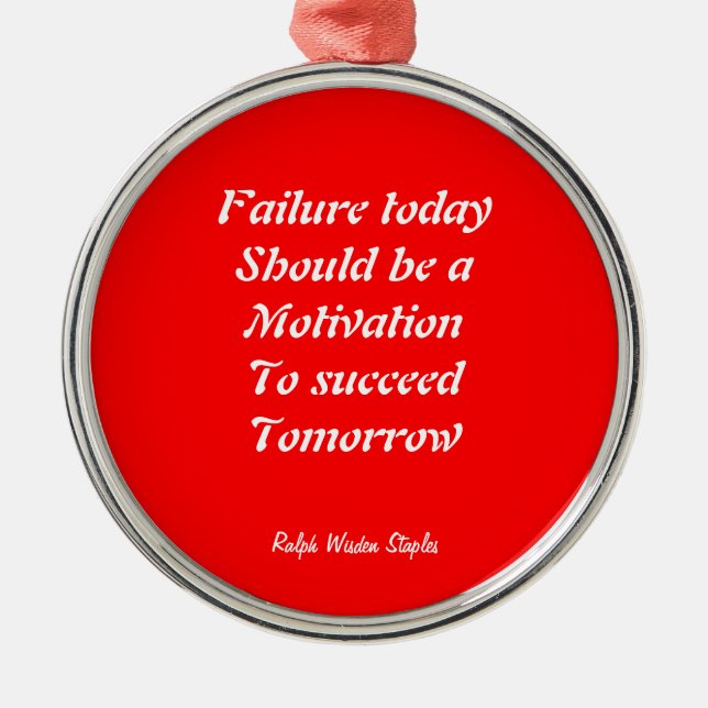 Motivation für den Erfolg roter Ornamente (Vorne)
