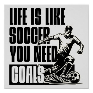 Motivation für Fußball-Ziele Poster