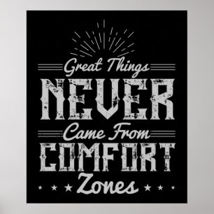 Motivation Große Dinge in Komfortzone Poster