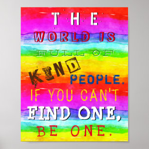 Motivation & Inspirations Be Kind Words Poster