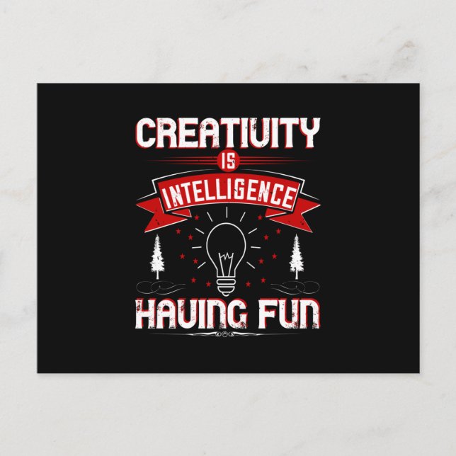 Motivation - Kreativität ist Intelligenz Postkarte (Vorderseite)