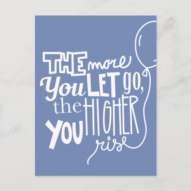 Motivation Laisser Monter Haute Couleur Carte Post (Devant)