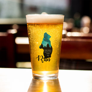 Motivation laufen Findest Sie Funny Bear Graphic Glas