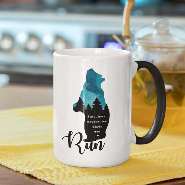 Motivation laufen Findest Sie Funny Bear Graphic Tasse (Von Creator hochgeladen)