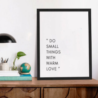 Motivation minimaliste Petites choses et affiche d