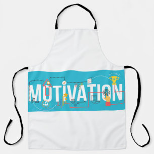 Motivation – Moderne minimalistische Typografieges Schürze