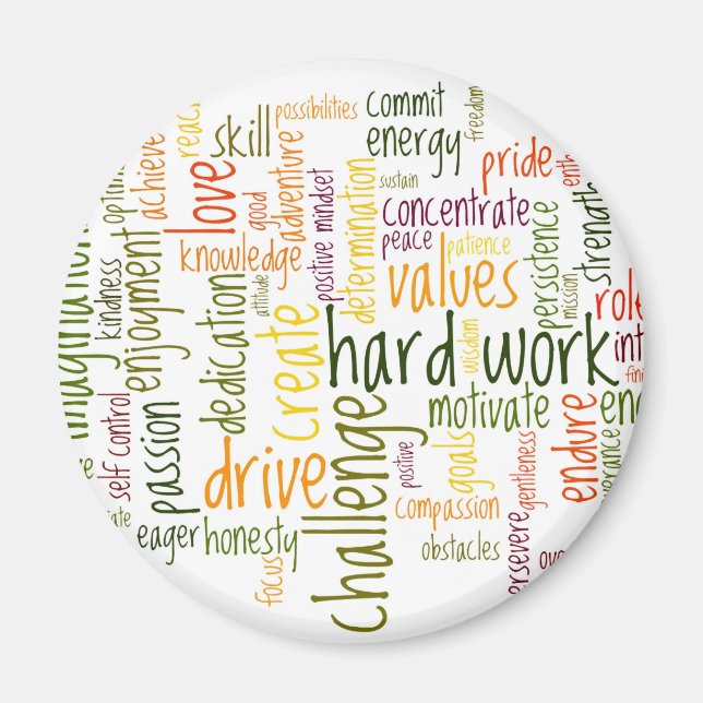 Motivation Mots #2 aimant frigo (Devant)