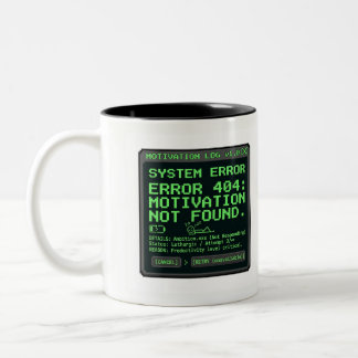 Motivation nicht gefunden Retro-Computermug Zweifarbige Tasse