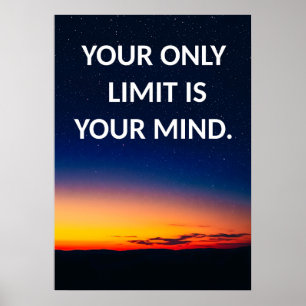 Motivation Night Sky Poster