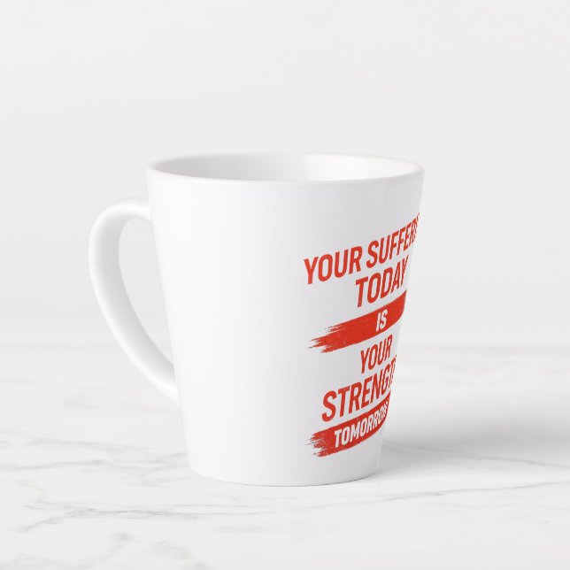 Motivation Quote Design Milchtasse (Linke Ecke)