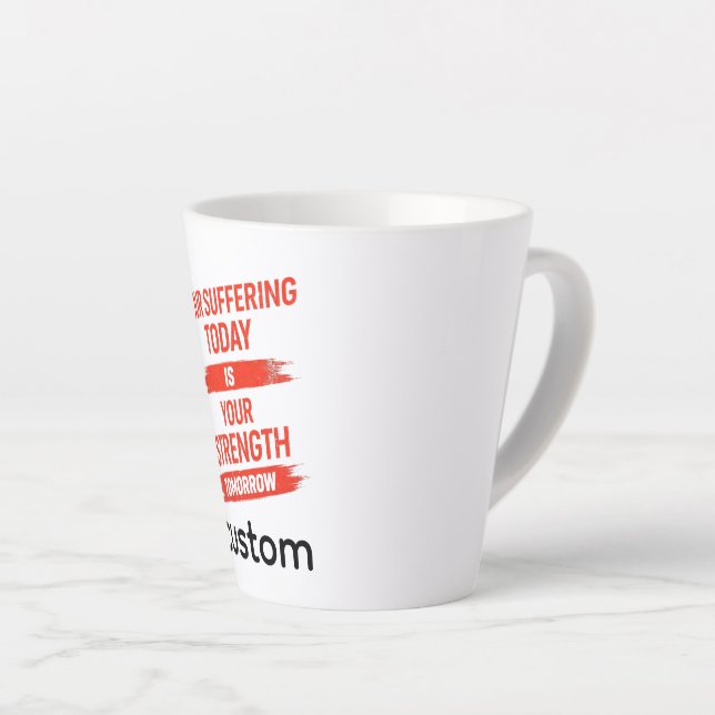Motivation Quote Design Milchtasse (Rechte Ecke)