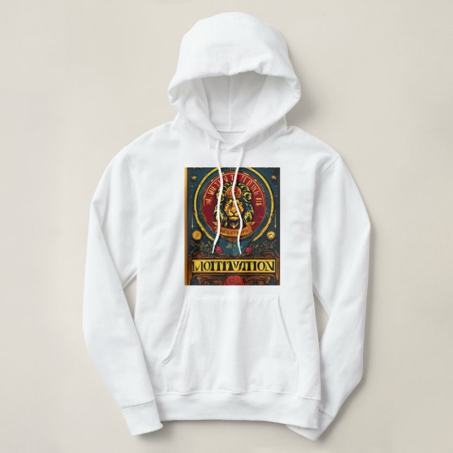 Motivation symbolischer Löwe Hoodie (Design vorne)