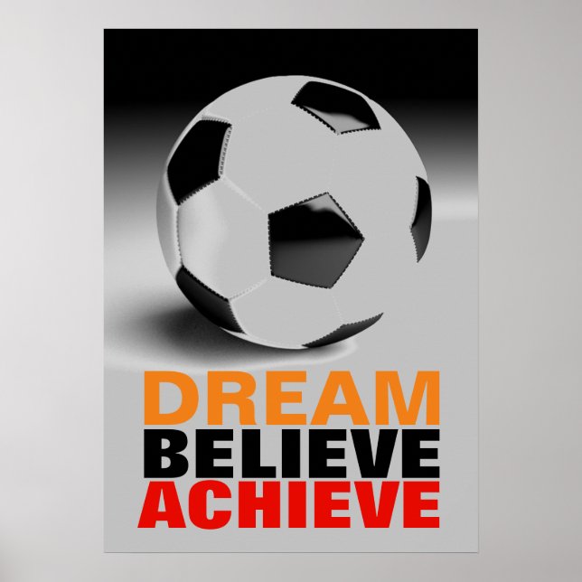 Motivation Traum glauben, Fußball Fußball Fußball  Poster (Vorne)